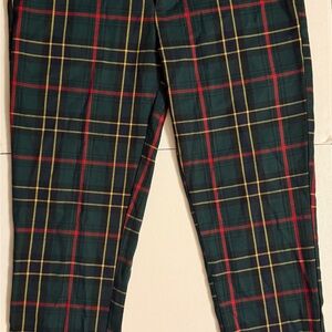 Forever 21 Men’s Tartan Plaid Chinos - Green, Red, Yellow
